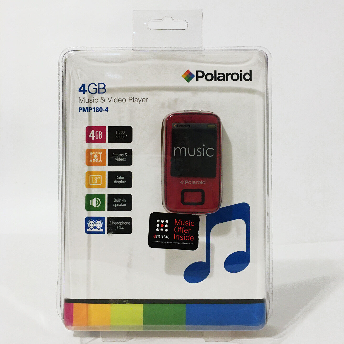 Max 55% OFF Polaroid 4GB Music Video Player Color 1.8