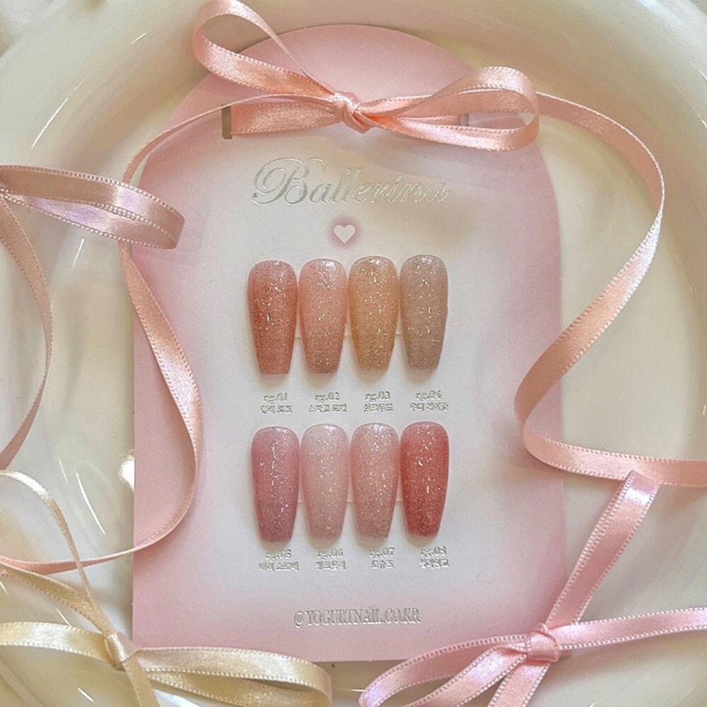 yogurtnail BALLERINA【バレリーナ】フラッシュ 8本 セット Yogurt Gel Ballerina Reflective Glitter Gel 8 Color Set Gel Nail