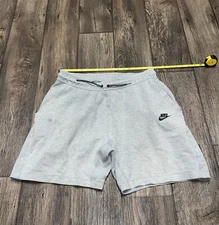 Sz Large -  Pre Owned Gray Grey Tech Fleece Shorts  Retail $90