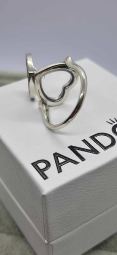 Pandora Sparkling Heart Floating Locket Ring Size 56, Branded gift box - Picture 10 of 16