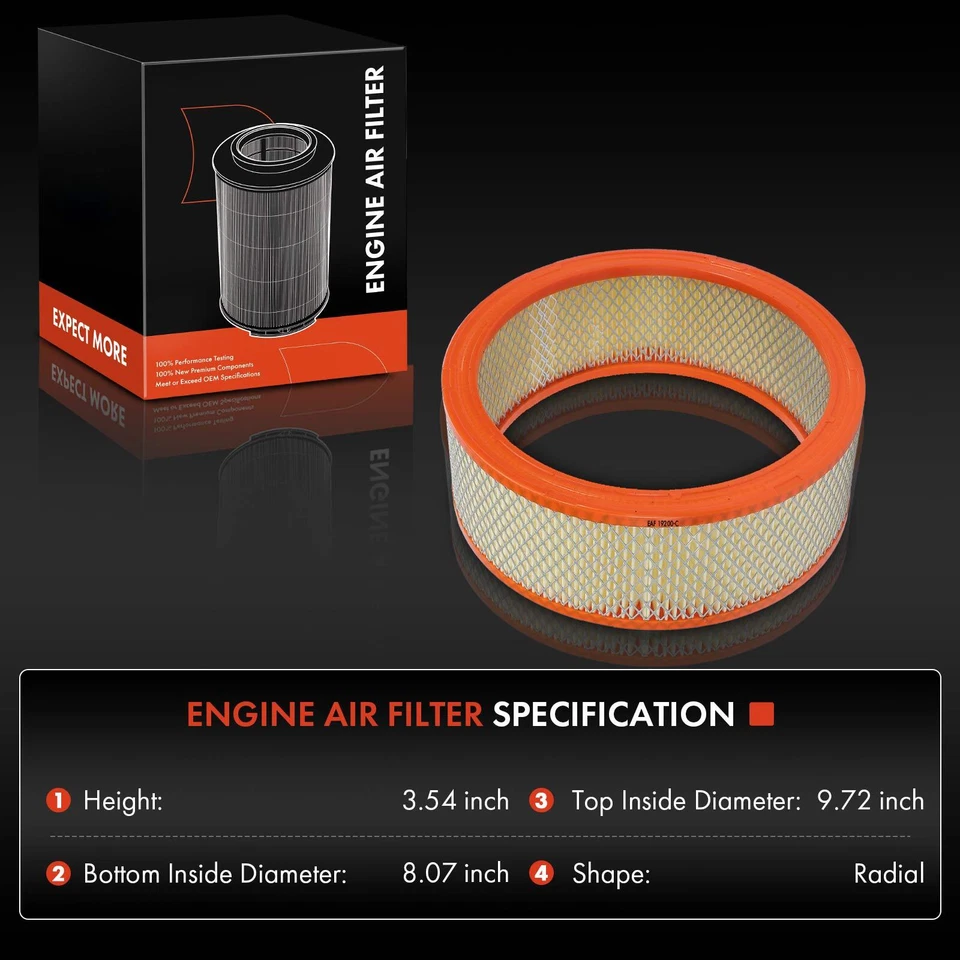 Filtro de aire del motor para Buick Chevy Malibu Impala C10Suburban GMC Jeep Buick Regal Foto 2 de 4