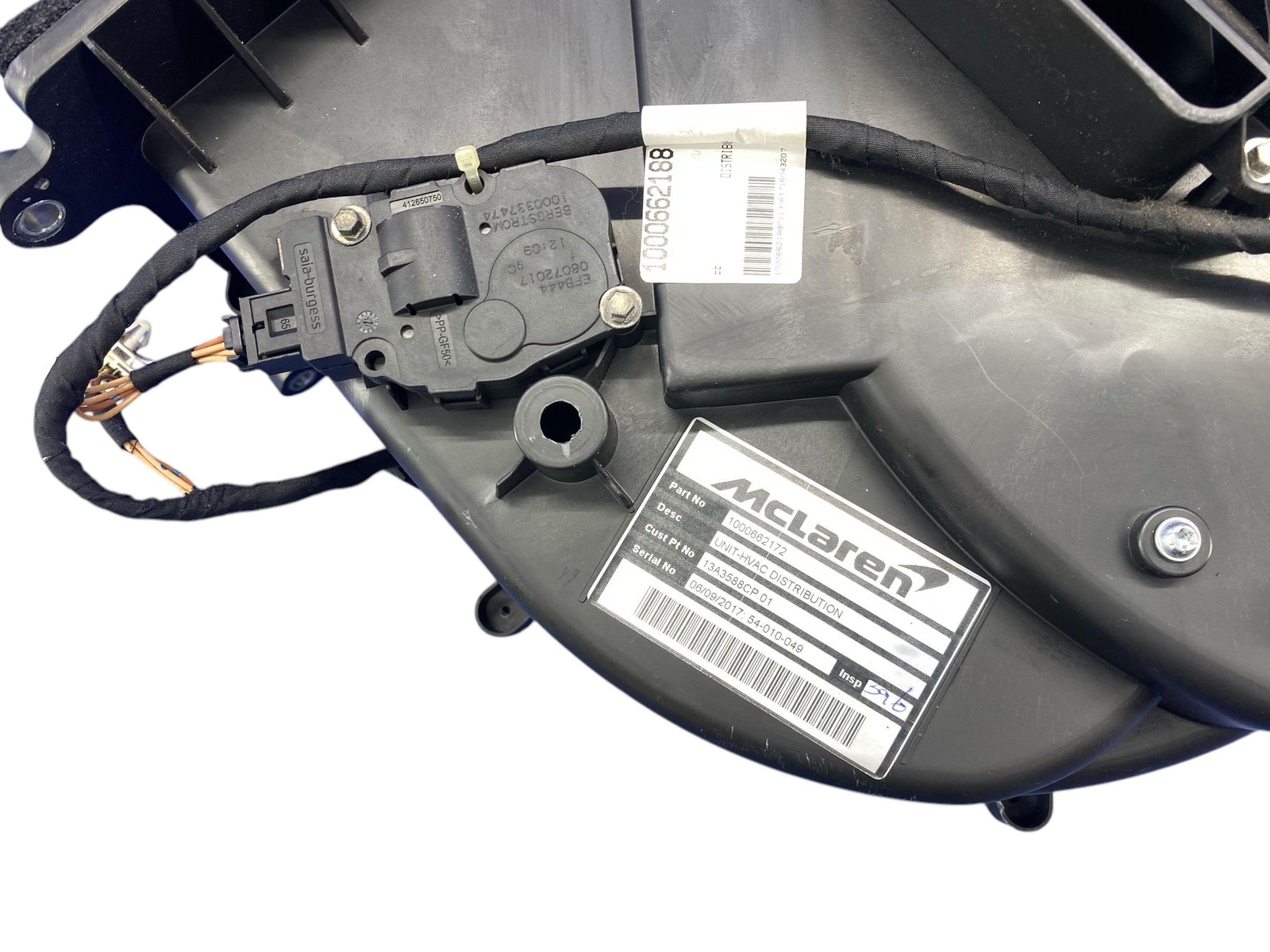 2016-2021 MCLAREN 570S HVAC AC HEATER BLOWER MOTOR HOUSING 13A3588CP OEM