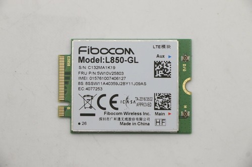 Lenovo Fibocom L850-GL NEW FIRMWARE 4G LTE Mobile Broadband - FRU 5W10V25803 - Afbeelding 1 van 5