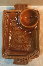 California Pottery Blue Cheese Spread recipe Serving Dish Pre-owned