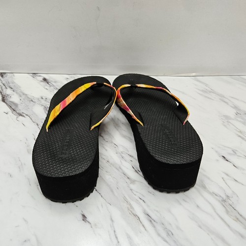 Speedo Women's Size 8 Orange/Yellow Flip Flops Thong Sandals Wedge Heel - Picture 4 of 5