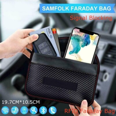 For Faraday Bag RFID Signal Blocking Shielding Pouch Cell Phone Wallet Blocker