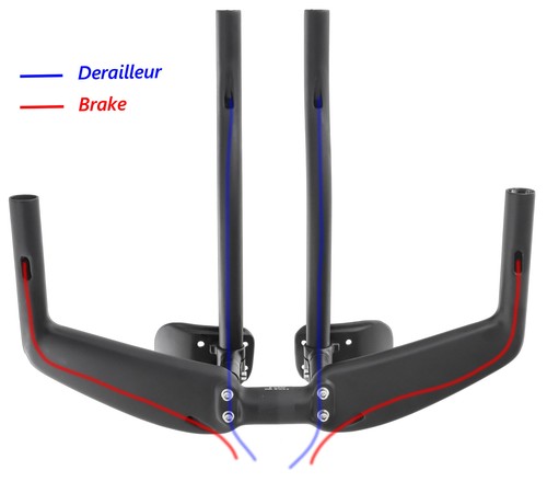 Carbon Fiber Time Trial Triathlon Bike Handlebar Adjustable Rest Road TT Bar - Picture 4 of 33
