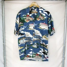 Paradise Found Honolulu Hawaii Men's Hawaiian Short Sleeve Single Pocket Shirt S