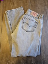 Levis Jeans Mens 32x30 Gray 501 Straight Button Fly Western American Denim 30 