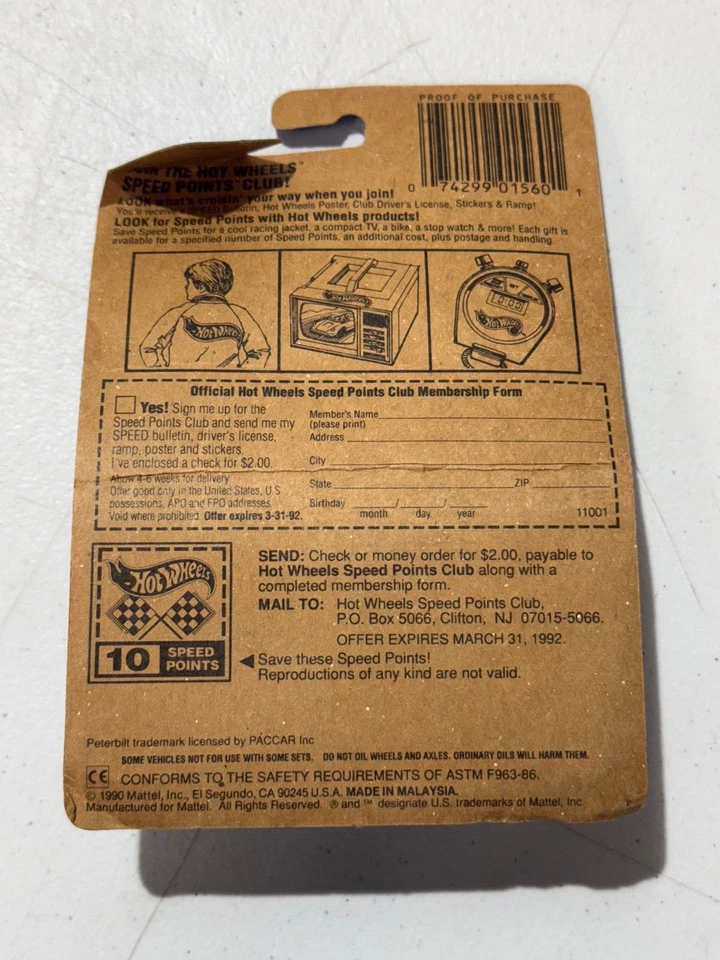 Camión de volteo Hot Wheels Peterbilt #100 - rojo, piezas móviles 1560 nuevo de colección Foto 2 de 3