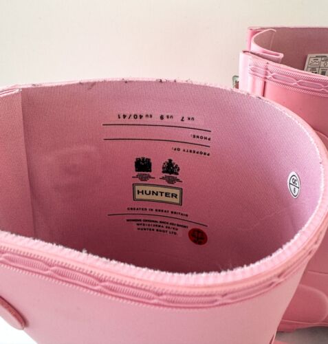 Hunter Rain Boots US 9 Azalea Pink Never Worn Short - Picture 3 of 5