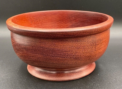 Wooden Turned Bowl Brown Red Undertones - Picture 2 of 6