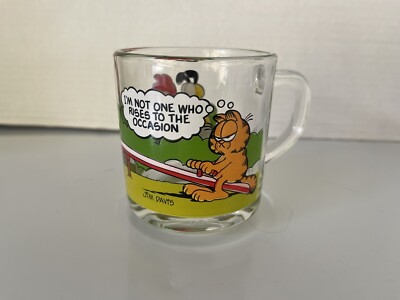 VINTAGE 1978,1979,1980 Garfield Mcdonalds Glass Mug Cup, Odie, Arlene, Nermal 