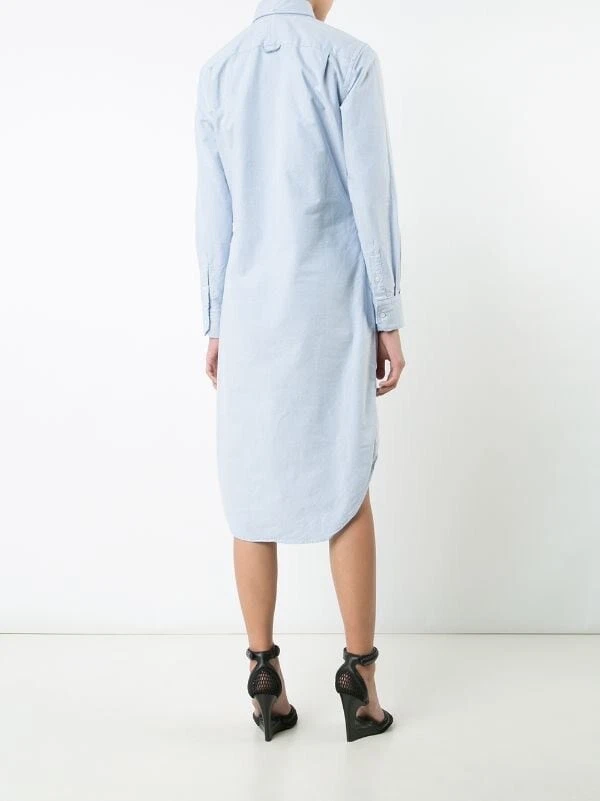 Camicia midi manica lunga Thom Browne TAGLIA 38 nuova con etichette azzurro chiaro