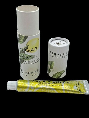Seraphine Botanicals Sugar + Lemon Moisturizing Lip Buffer - Imagen 2 de 5