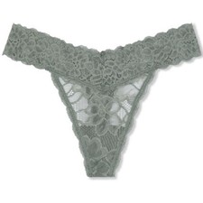 No Boundaries Juniors Lace Thong Panty XS 1 New with Tags Wild Sage Floral Nice