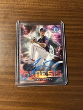 Chase Petty Autographed 2021 Bowman Draft Chrome 1st Genesis Twins Reds