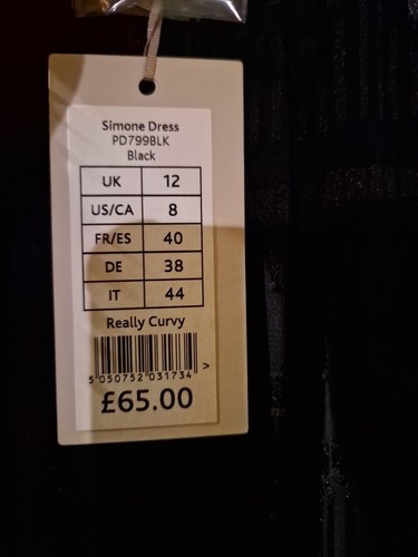 Bravissimo LBD ladies Black Lace party dress size 12 Super Curvy. Brand New - Picture 4 of 8