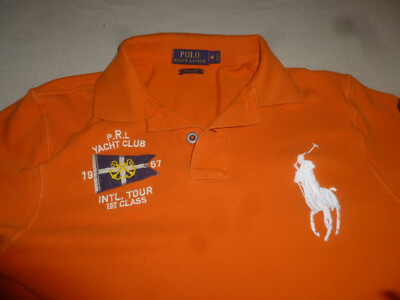 POLO RALPH LAUREN SHIRT PRL YACHT CLUB INTL TOUR GOLF CLUBS SIZE M