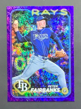 2024 Topps Update Peter Fairbanks Rays Base Purple Hollow Parallel /799 #US321