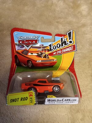 Mattel Disney Pixar Cars Look! My Eyes Change! #54 SNOT ROD Yellow