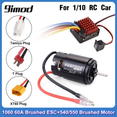 SURPASS HOBBY 9IMOD 1060 RTR Waterproof 60A ESC Fahrtenregler BEC 6V3A Brushed Motor Combo Set