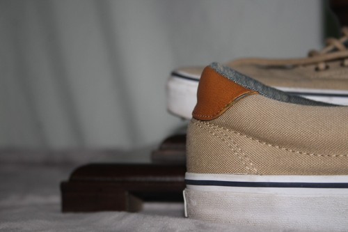 VANS Men's 12 Tan Low Top Sneaker Canvas Lace Up TB4R - Picture 4 of 10