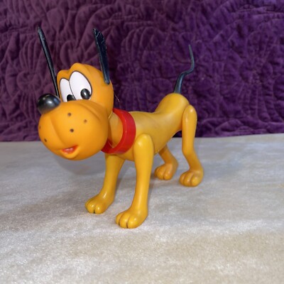 Vintage 1960's Pluto Rubber Toy Walt Disney Productions by R. DAKIN & CO 9'' X 6''