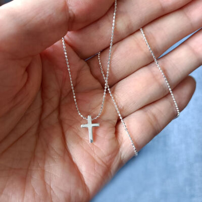 アクセサリー KING BABY silver925 cross necklace chain Pointed Cross Pendant – King Baby