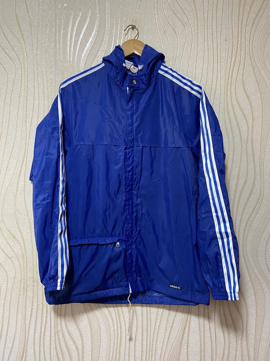 ADIDAS 80s VINTAGE RAINCOAT WATERPROOF sz 168 MEN BLUE | eBay ADIDAS 80s VINTAGE RAINCOAT WATERPROOF sz 168 MEN BLUE | eBay