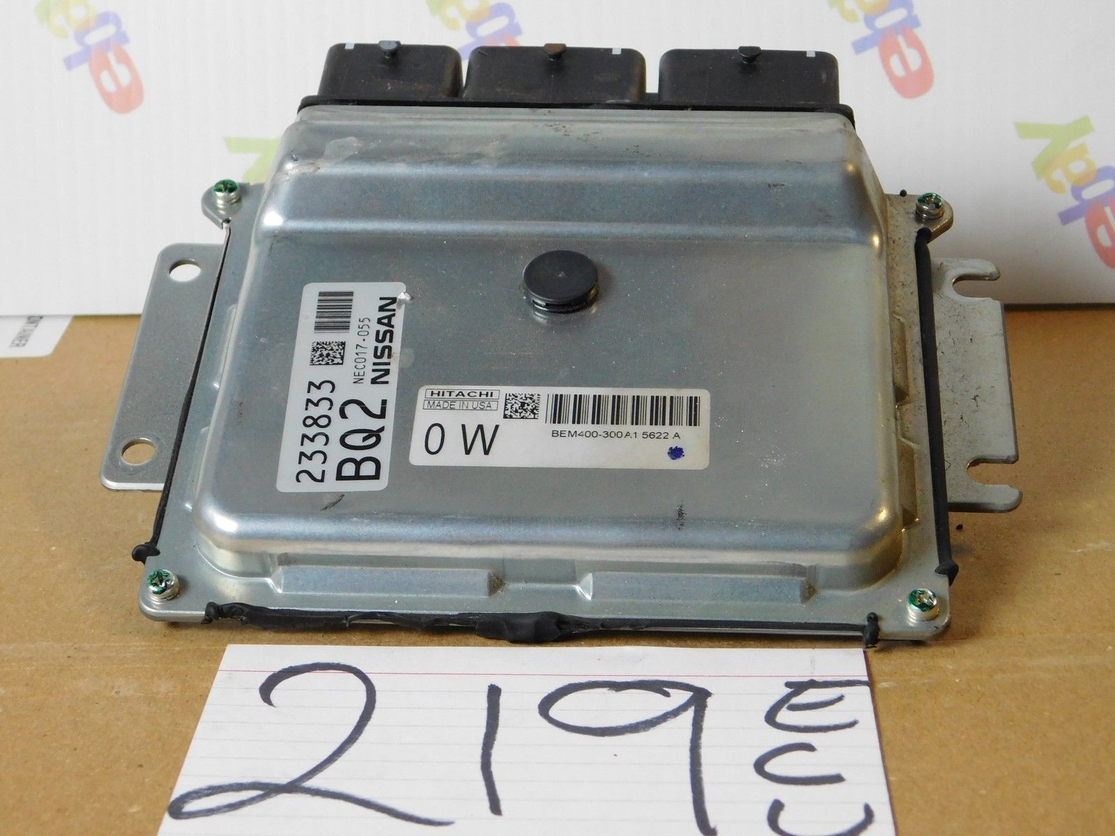 13 14 15 NISSAN ALTIMA #219 Engine Computer ECM ECU BEM400-300 A1