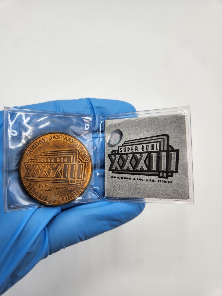 SUPER BOWL XXXIII COMMEMORATIVE FLIP COIN BRONCOS VS. FALCONS. | eBay