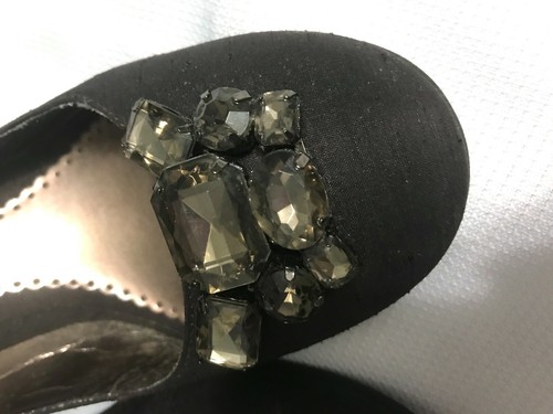 Rampage Womens Stiletto Heels Pumps Brown with Accent Plastic Gems Size 7.5 - Picture 4 of 11