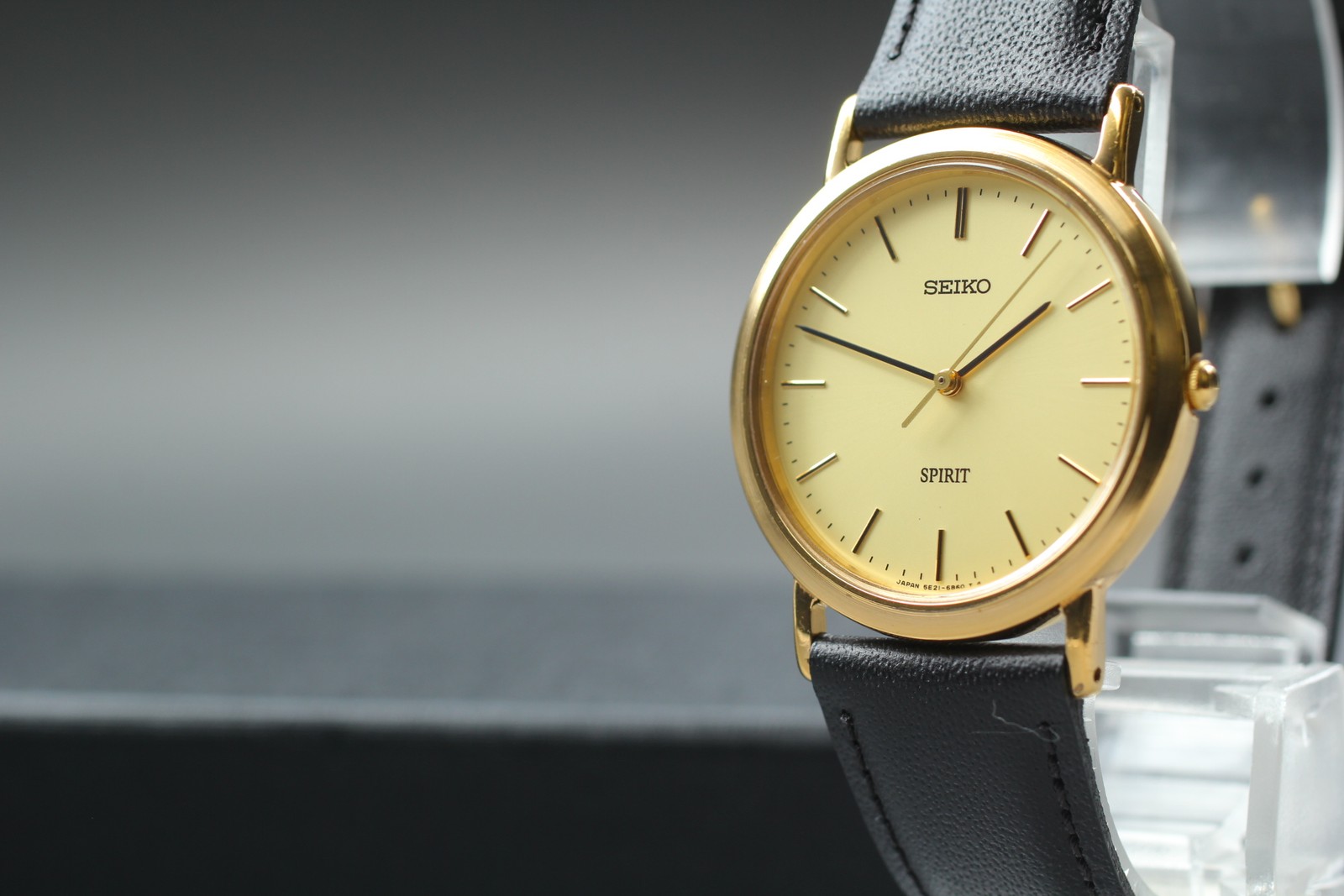 Vtg 1997 N MINT Seiko Spirit 5E21-6C00 Quartz Gold Ro… - Gem