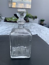 Antique Decanter Square Cut Glass home bar