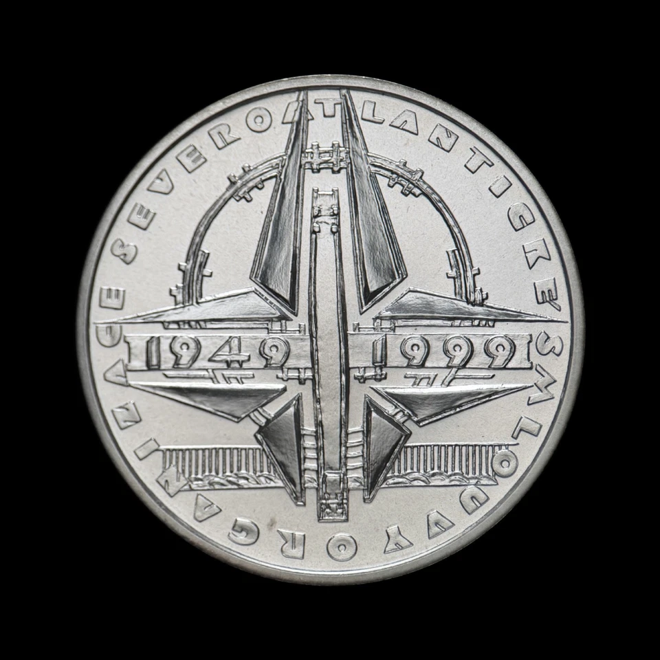 CZECH REPUBLIC. 1999, 200 Korun, Silver - Foundation of NATO, Nort 1 - Image 3 of 3