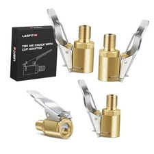 LASFIT Tire Air Chuck with Adapter, 8mm Male Quick Connect No Leakage Nozzle 