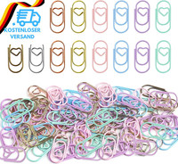 BüRoklammern Herz 100 StüCk Bunt BüRoklammern Motiv Herz Paper Clips Klein BüRok
