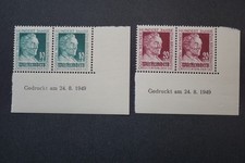 French Zone W�rttemberg No.: 47 - 48 BR.U Print Date MNH 182