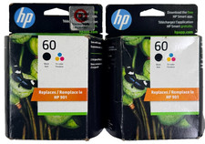 2 - Genuine HP 60 Black /Tri-Color N9H63FN Combo Pack Ink Cartridges NEW SEALED 