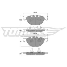 1x Tomex Brakes Bremsbelagsatz, Scheibenbremse Vorne f�r BMW 5 Touring 5 7 6 6