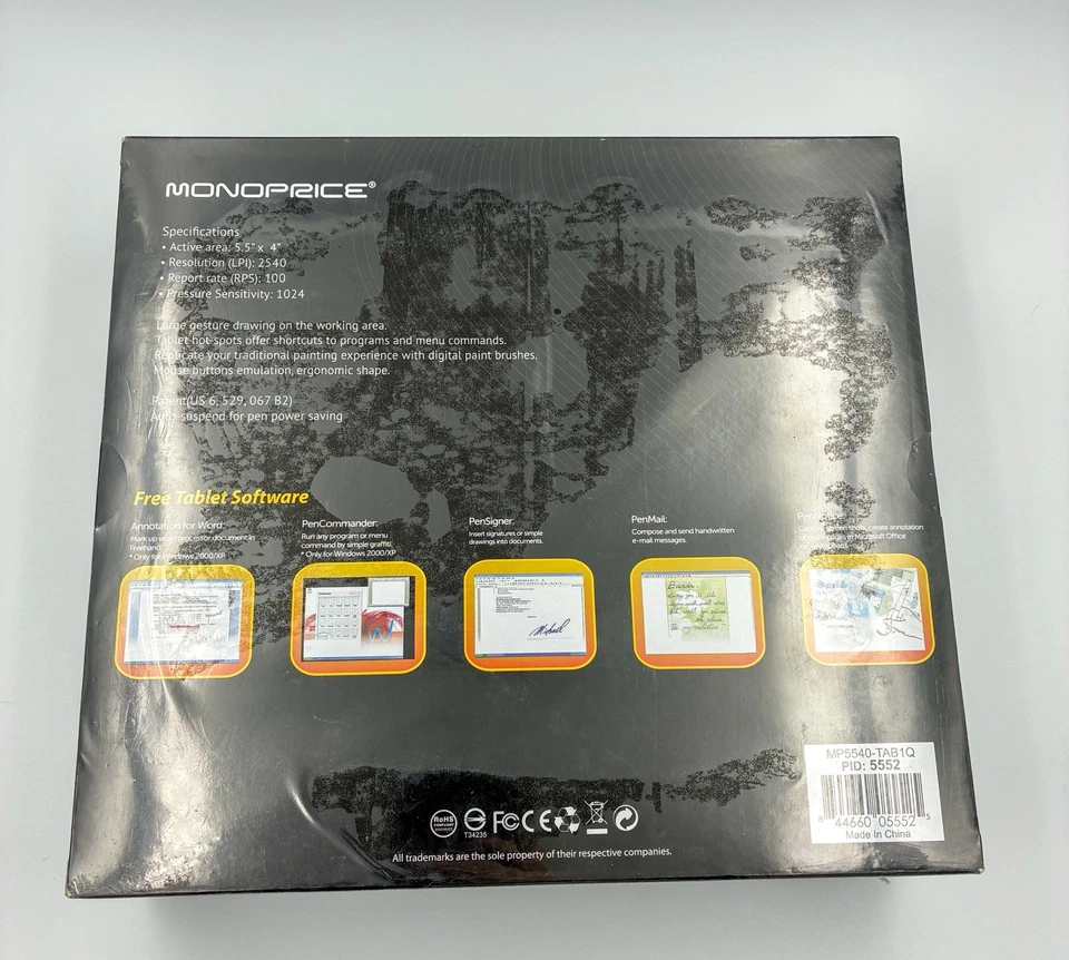 Monoprice MP5540-TAB1Q Graphic Drawing Tablet 5.5 X 4 - Image 2 of 4