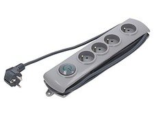 50163-QOL1 50163 Power Strip: Fusing Sockets: 4 230VAC 10A Grey 1.5m QO
