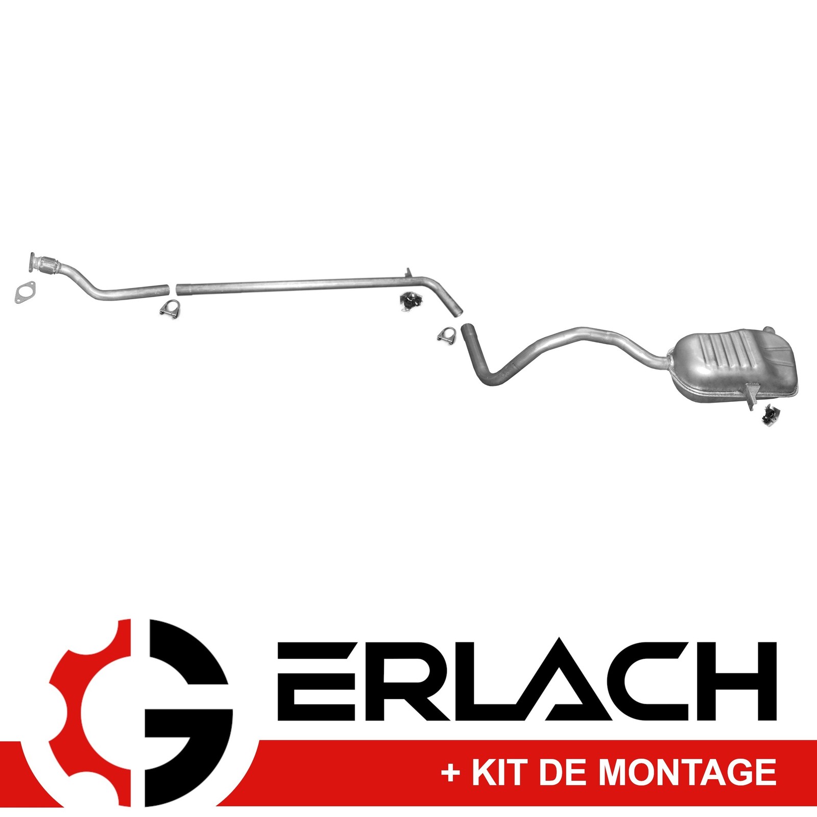 Echappement silencieux Renault Megane II 1.9 dCi 4383 en acier aluminisé