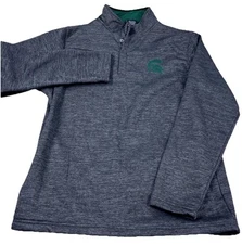Michigan State Spartans Sweatshirt Men Large Gray Pullover Performance Sweater