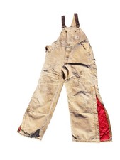 Carhartt Duck Bib Overalls Insulated RN#14806 R06 Double Knee Made In USA 40x30