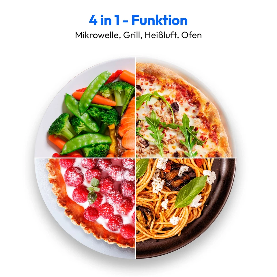 MEDION MD 15501 4in1 Mikrowelle mit Grill Heißluft Ofen 25L 2500W LCD-Display - Bild 4 von 4