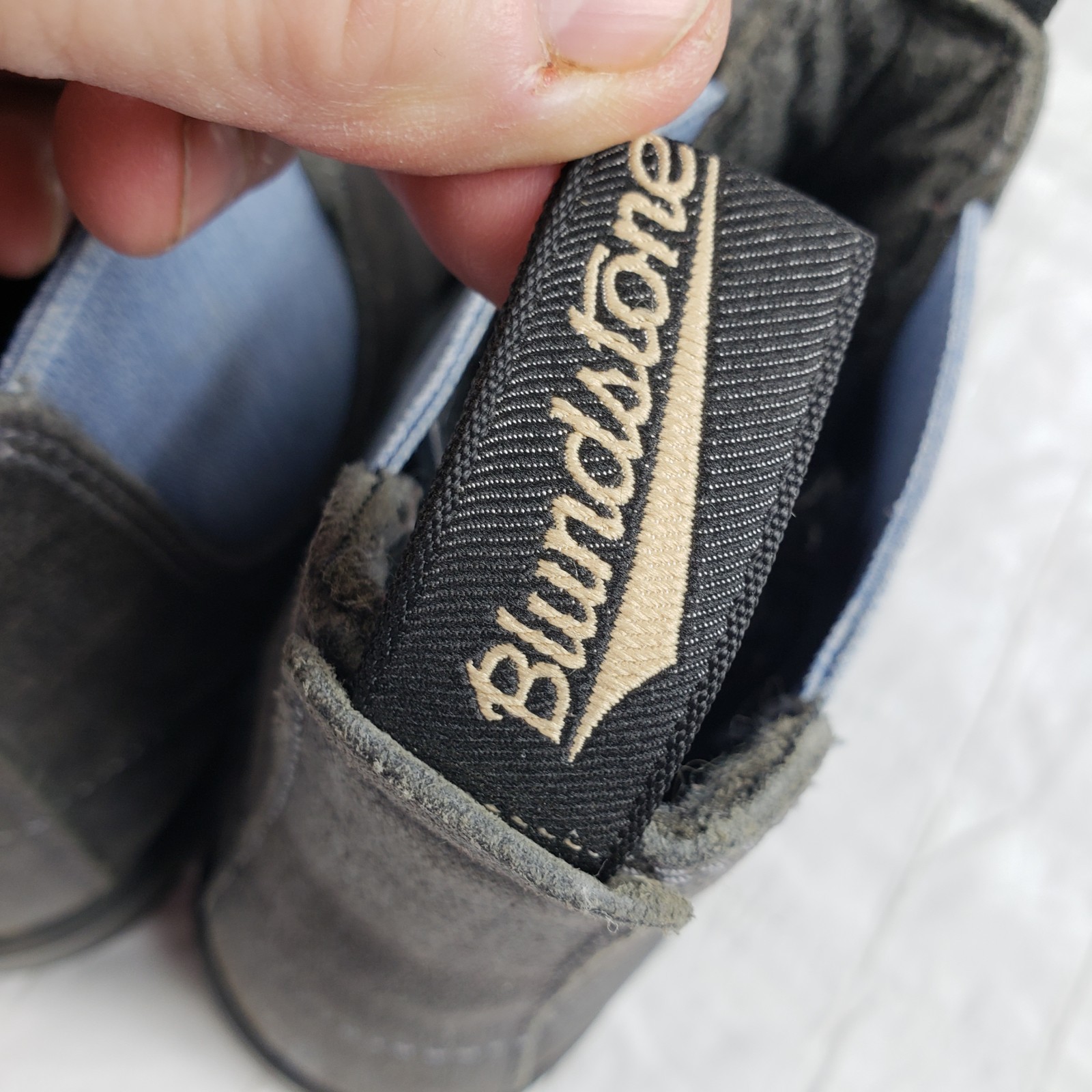 Blundstone 2209 Chelsea Boots Steel Grey Suede Denim Stretch (UK7)  Mens Size 8