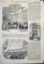 Original Old Antique Print Judge Burton Chambers Dublin O'Connell Merrion 1843