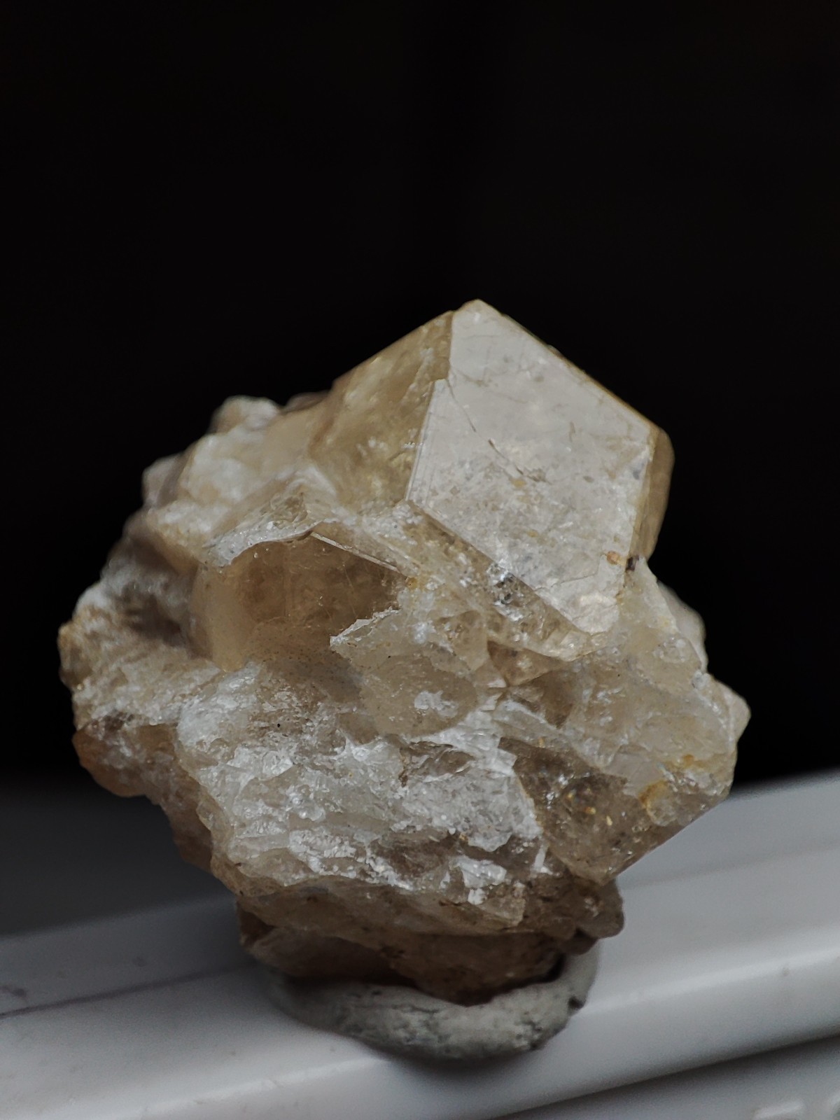 Rare Leuco Garnet Aka (color change) White Grossular Garnet, Crystal-Zagi,Mount.